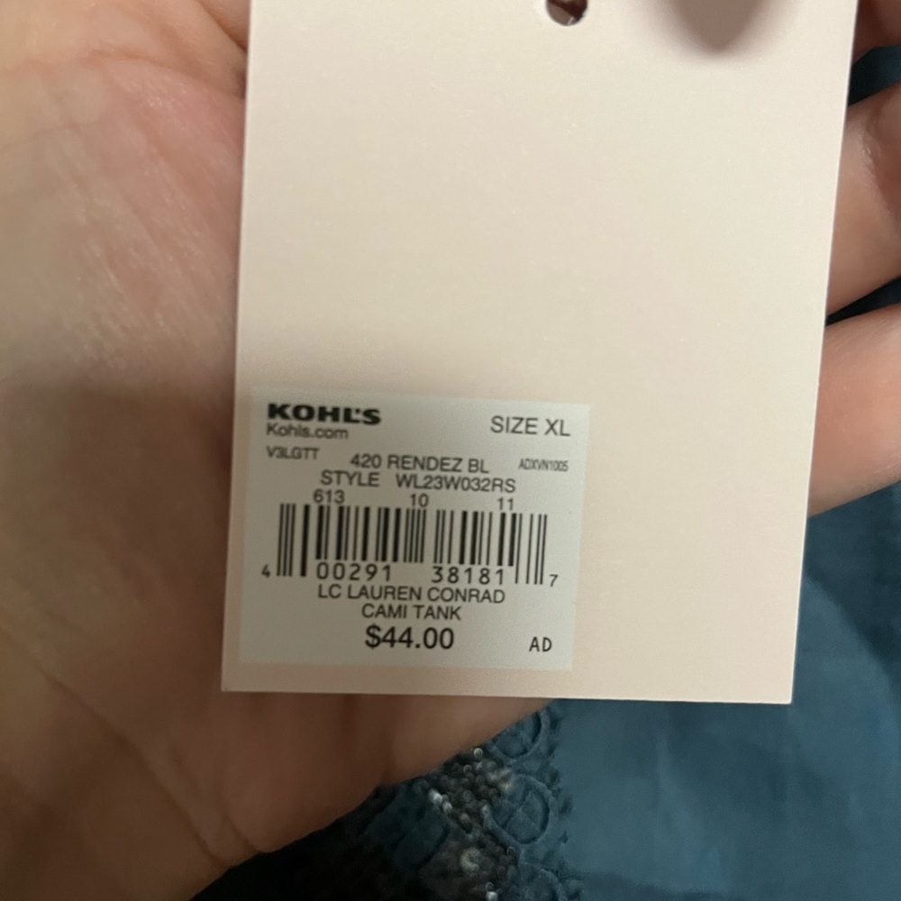 LC Lauren Conrad Blue and Cream Blazer with Vintage Flair - Picture 7 of 8